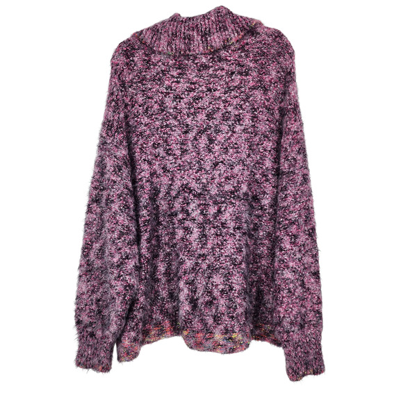 Free People Women's Stellar Pullover Shocking Pink Knit Sweater Size XS - Picture 5 of 5